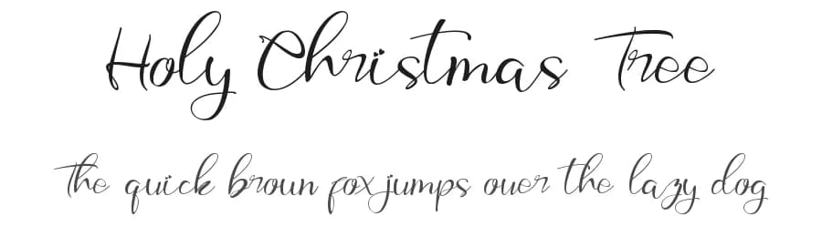 Holy Christmas Tree by Andrean Prabowo — Script Handwritten Font
