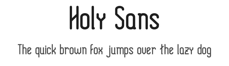 Holy Sans by Heitor Berguerand — Sans Serif Font
