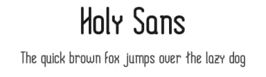 Holy Sans by Heitor Berguerand — Sans Serif Font — thumbnail 1