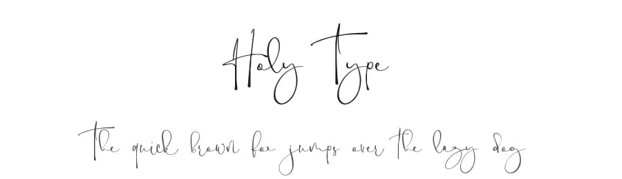 Holy Type by The Ocean Studio - Laire Banyu Sandi Pawenang — Script Handwritten Font — preview 1