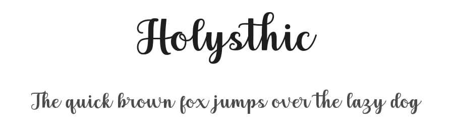 Holysthic by Beautypes — Script Handwritten Font