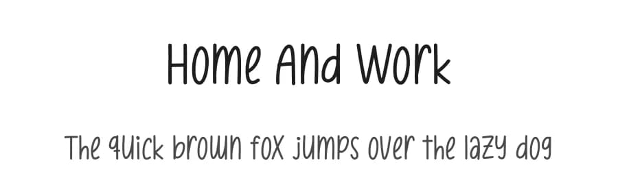 Home And Work by Scratchones — Script Handwritten Font