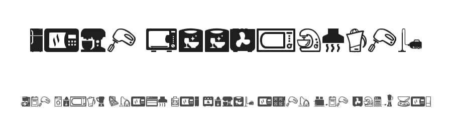Home Appliances by Woodcutter — Dingbats Font