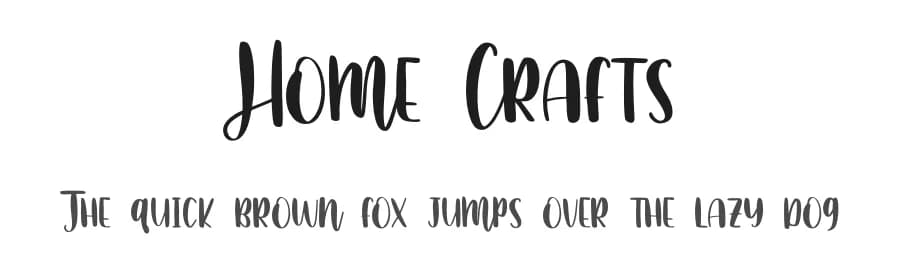 Home Crafts by Bearytype — Script Handwritten Font