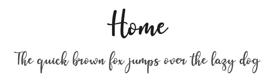 Home by Graphix Line Studio — Script Handwritten Font