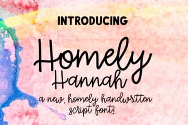 Homely Hannah Font by tabitha_beam — Script Handwritten Font — thumbnail 1