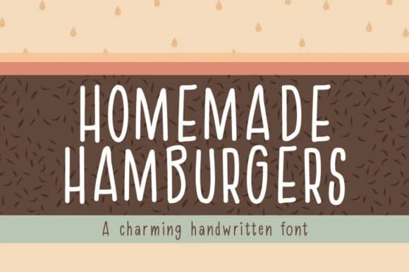 Homemade Hamburgers Font by Quirky Queen Media — Script Handwritten Font