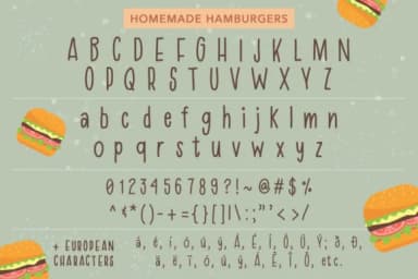 Homemade Hamburgers Font by Quirky Queen Media — Script Handwritten Font — thumbnail 6