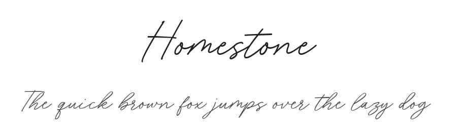Homestone by Typebae Foundry — Script Handwritten Font