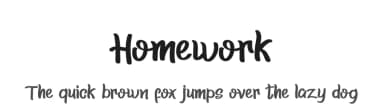 Homework by K_IN Studio — Script Handwritten Font — thumbnail 1
