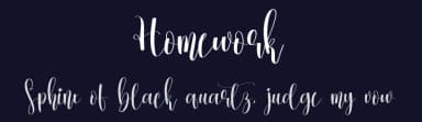 Homework by Scratchones — Script Handwritten Font — thumbnail 2