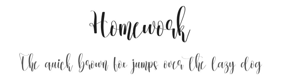 Homework by Scratchones — Script Handwritten Font