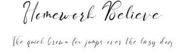 Homework Believe by fhammadiq std — Script Handwritten Font — thumbnail 1