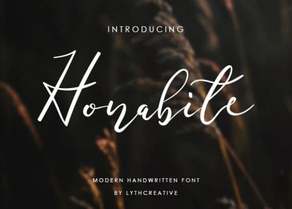 Honabite Font by lyanatha — Script Handwritten Font