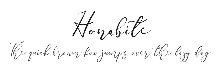 Honabite by lyanatha — Script Handwritten Font
