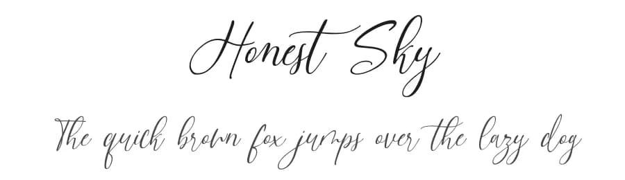 Honest Sky by Nathatype — Script Handwritten Font — preview 1