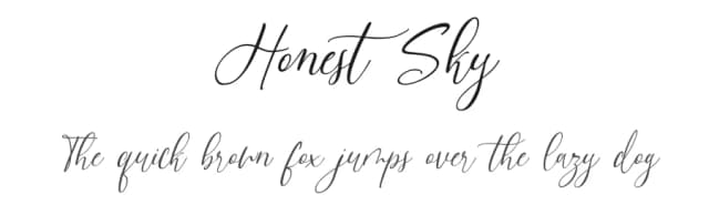 Honest Sky by Nathatype — Script Handwritten Font