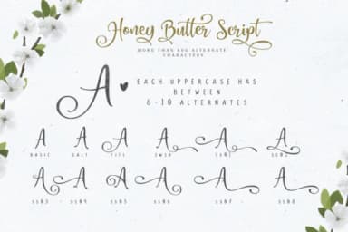 Honey Butter Trio Font by Lettersiro Co. — Script Handwritten Font — thumbnail 6