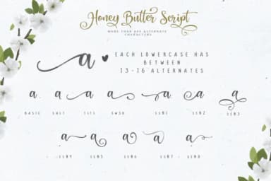 Honey Butter Trio Font by Lettersiro Co. — Script Handwritten Font — thumbnail 7