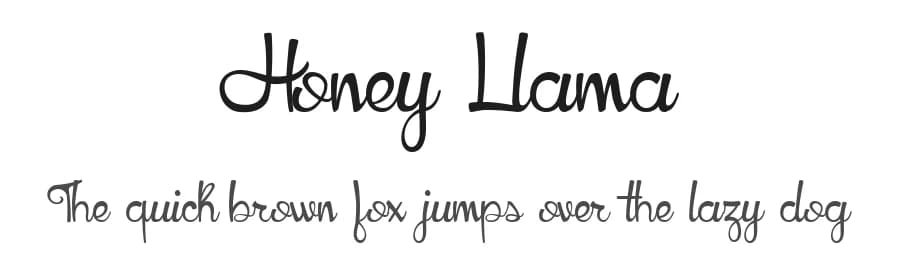 Honey Llama by Camilla Bertoni Berardi — Script Handwritten Font