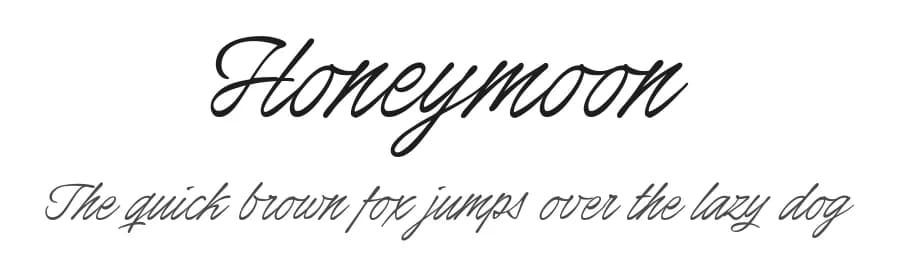 Honeymoon by Måns Grebäck — Script Handwritten Font