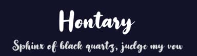 Hontary by Akhmad Reza Fauzi — Script Handwritten Font — thumbnail 2
