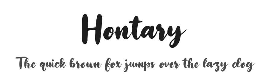 Hontary by Akhmad Reza Fauzi — Script Handwritten Font — preview 1