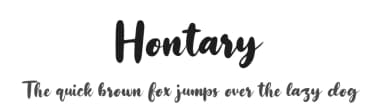 Hontary by Akhmad Reza Fauzi — Script Handwritten Font — thumbnail 1