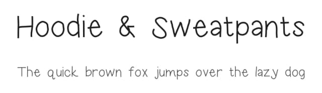 Hoodie & Sweatpants by Sabrina Schleiger — Script Handwritten Font