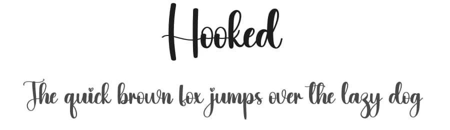 Hooked by Scratchones — Script Handwritten Font