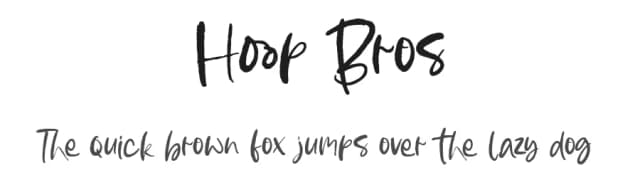 Hoop Bros by olivetype — Script Handwritten Font