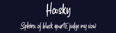 Hoosky by InspiraType — Script Handwritten Font — thumbnail 2
