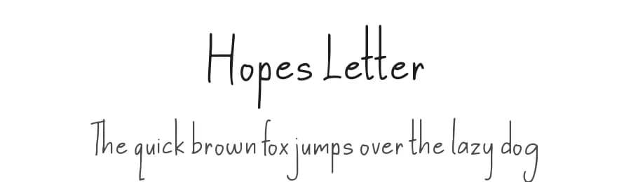 Hopes Letter by Fontherapy — Script Handwritten Font