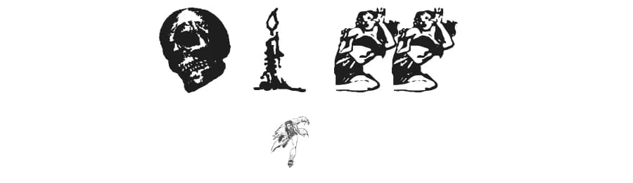 Horror Dingbats Eerie Edition by The Empire of the Claw — Dingbats Font