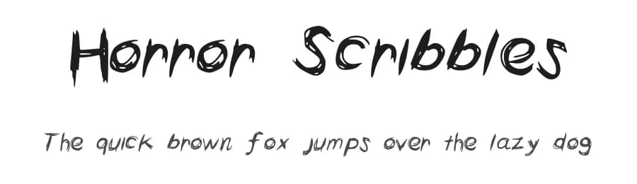 Horror Scribbles by Chelsea Muchantef — Script Handwritten Font