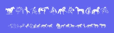 Horse by Woodcutter — Dingbats Font — thumbnail 3
