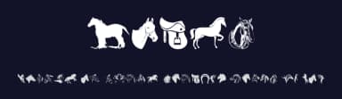Horse by Woodcutter — Dingbats Font — thumbnail 2