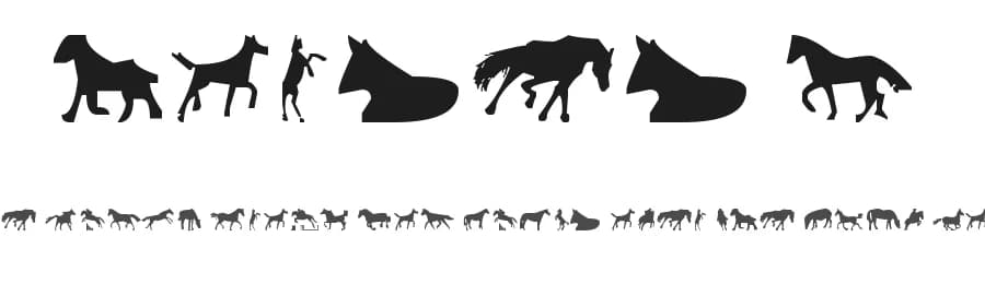 Horses 1 by Ding Bang — Dingbats Font