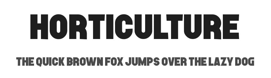 Horticulture by Chequered Ink — Sans Serif Font