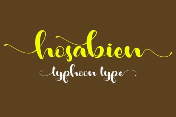 Hosabien Font by Typhoon Type™ — Script Handwritten Font