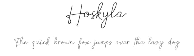 Hoskyla by Regalëy_21 — Script Handwritten Font