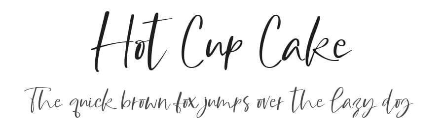 Hot Cup Cake by olivetype — Script Handwritten Font