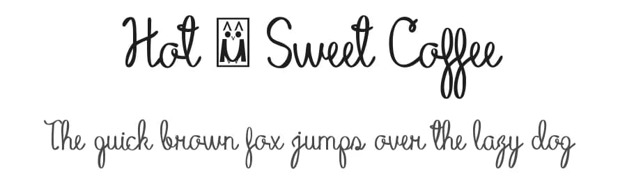 Hot / Sweet Coffee by Jaime Rangel Castro — Script Handwritten Font