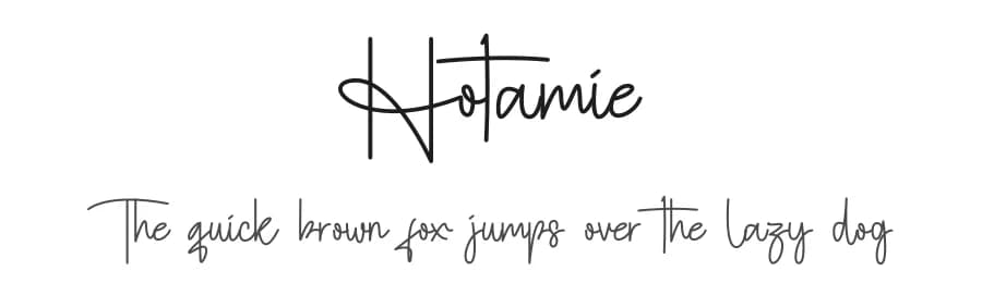 Hotamie by Jadatype — Script Handwritten Font