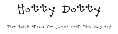 Hotty Dotty by Cheryl Killian — Script Handwritten Font — thumbnail 1