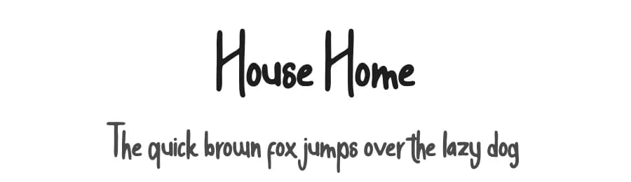 House Home by Yahhya Anas — Script Handwritten Font
