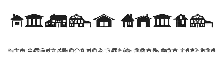 House Icons by Woodcutter — Dingbats Font