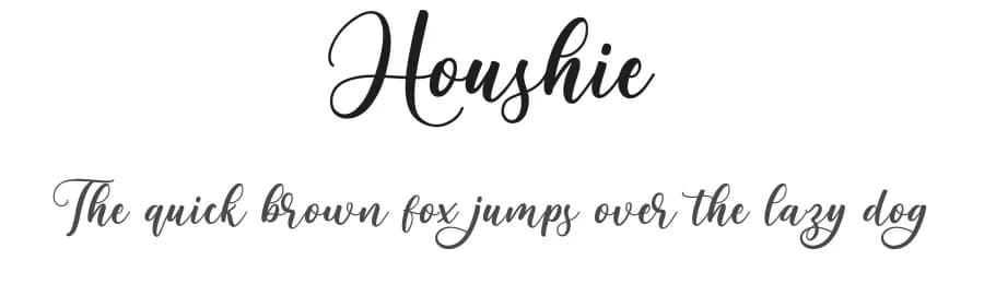 Houshie by Makashi — Script Handwritten Font