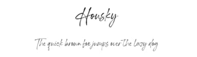 Housky by Geranium Space — Script Handwritten Font — thumbnail 1