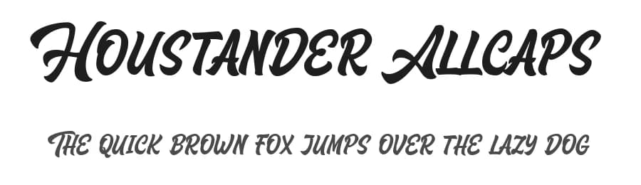 Houstander Allcaps by Typia Nesia — Script Handwritten Font